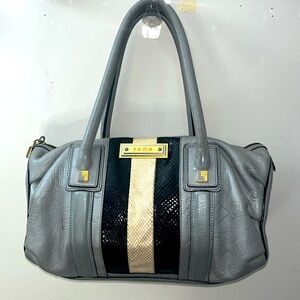 ✨Vintage L.A.M.B. snakeskin Satchel Bag!❤️💛💚✨